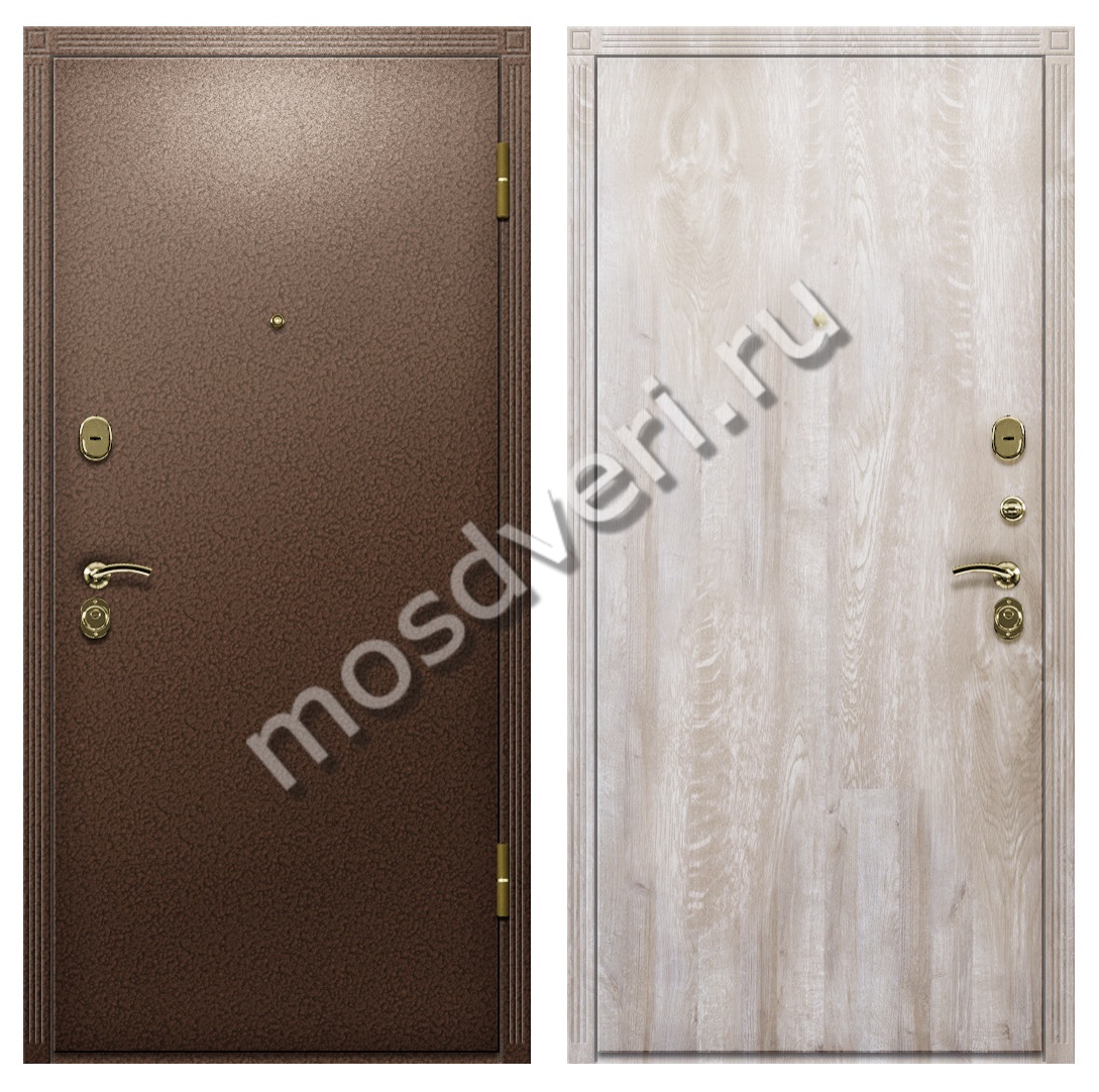 Входная дверь одностворчатая порошковая в квартиру с панелями МДФ полярный дуб - купить от производителя Мосдвери Входная дверь одностворчатая порошковая в квартиру с панелями МДФ полярный дуб