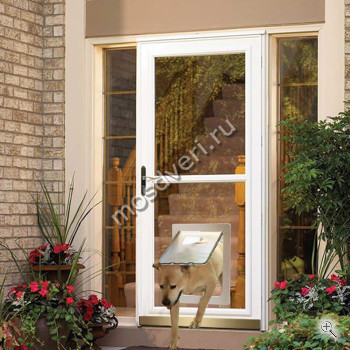 Входная стеклянная дверь для дачи белая МТД-3435 - купить от производителя Мосдвери Входная стеклянная дверь для дачи белая МТД-3435