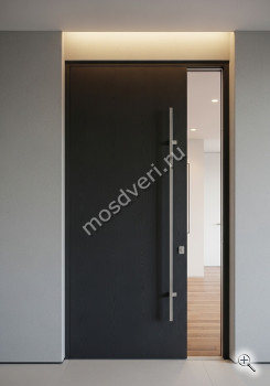 Высокая входная дверь в квартиру серая со стеклом - купить от производителя Мосдвери Высокая входная дверь в квартиру серая со стеклом